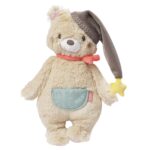 Fehn Kuscheltier Bär Bruno – Weicher Teddybär für Neugeborene als Einschlafhilfe - Stofftier zum Greifen, Fü