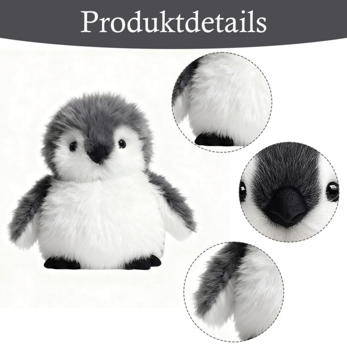 JcvPot Pinguin Kuscheltier, Weiches Stofftier Für Kinder Und Babys, Kuscheltier Pinguin Plüschtier m, Plüschtier - Image 6