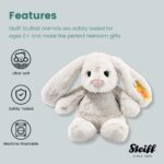 Steiff Hoppie Hase 18 cm hellgrau, Plüschtier Hase mit Schlappohren, Soft Cuddly Friends, flauschiges Stofftier Kuscheln - Image 3