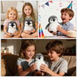 JcvPot Pinguin Kuscheltier, Weiches Stofftier Für Kinder Und Babys, Kuscheltier Pinguin Plüschtier m, Plüschtier - Image 3